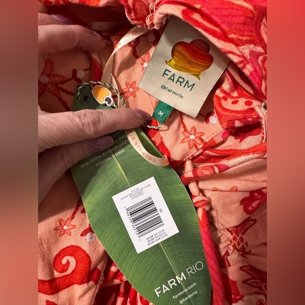 FARM Rio Jaipur Crossover Linen Blend Maxi Sundress - Picture 10 of 11